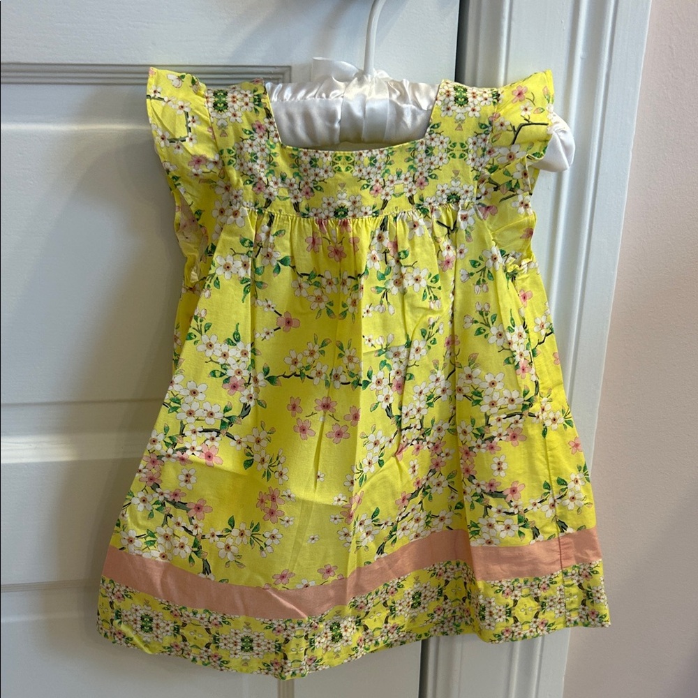 Zara Yellow Floral Kids Casual Dress